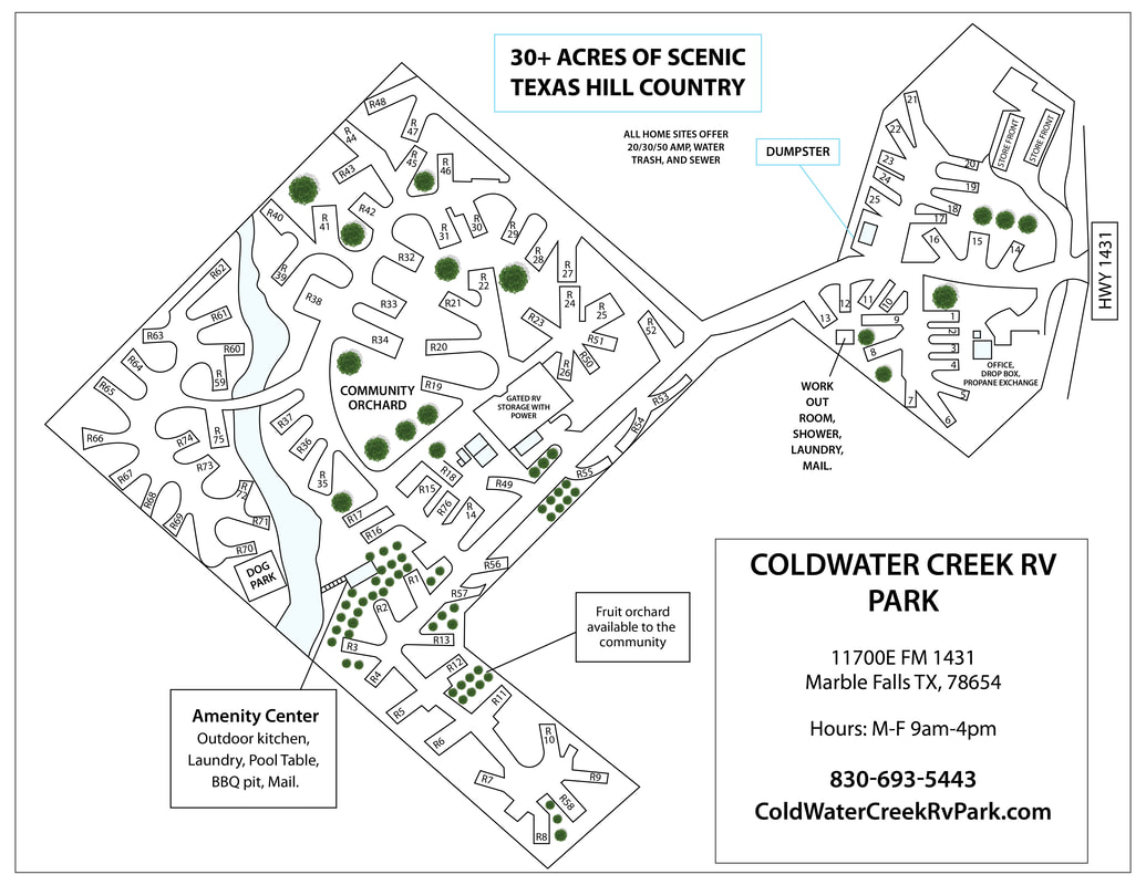 Coldwater Creek RV Park Map